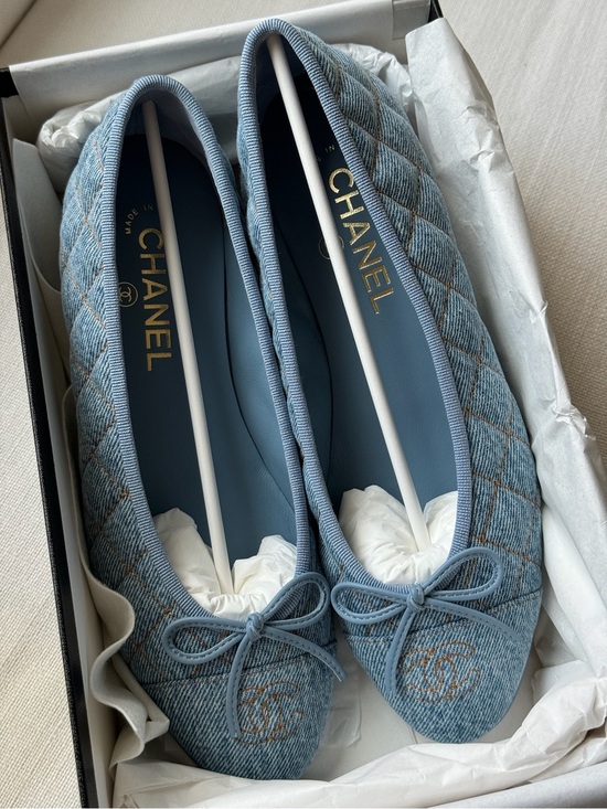 CHANEL Shoes - 2026 CHANEL Quilted Denim Ballet Flats